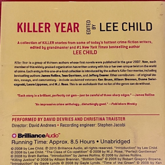 Preloaded Audiobook Player Lee Child’s Killer Year - Picture 9 of 13